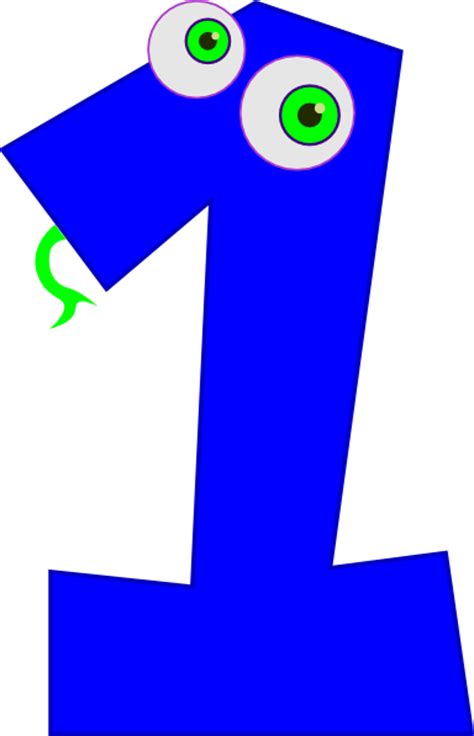 Number One Blue Clip Art At Vector Clip Art Online Royalty