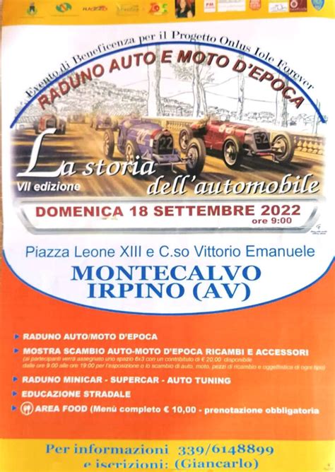La Storia Dell Automobile Raduno Auto E Moto D Epoca Montecalvo