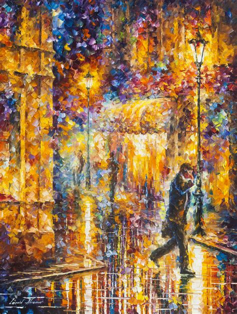 Eiffel Tower Memories Palette Knife Oil Painting On Canvas By Leonid