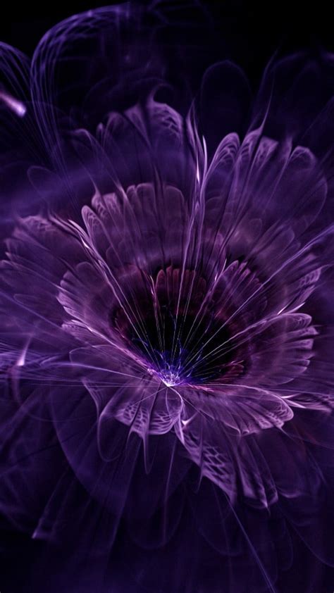Purple Flower Art 4k Hd Abstract Wallpapers Hd Wallpapers Id 66401