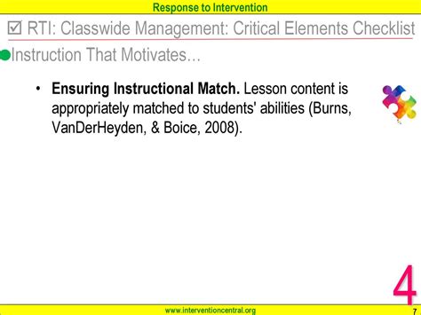 Rti B ‘classwide Management Checklist What Checklist Summarizes Best