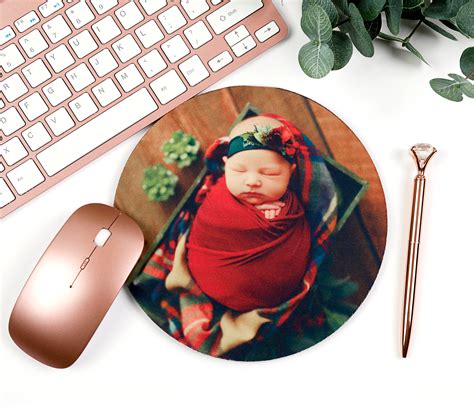 Photo Round Mouse Pad 75 Personalized Mouse Pad Etsy Uk