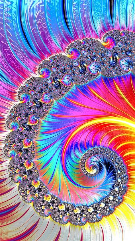 Spiralling Colour Fractal Four Digital Art By Mo Barton Fine Art America