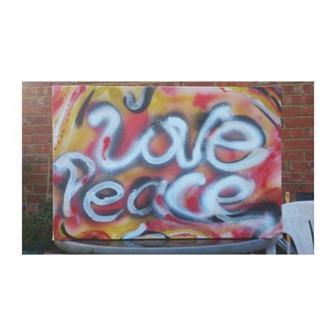 Love And Peace Graffiti Art Canvas Print Uk
