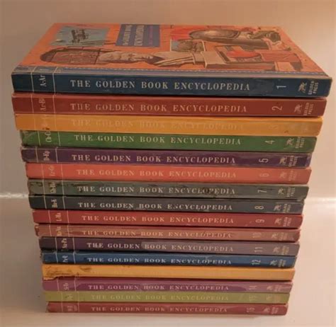 Vintage The Golden Book Encyclopedia Complete Set 1 16 With 6 Picture