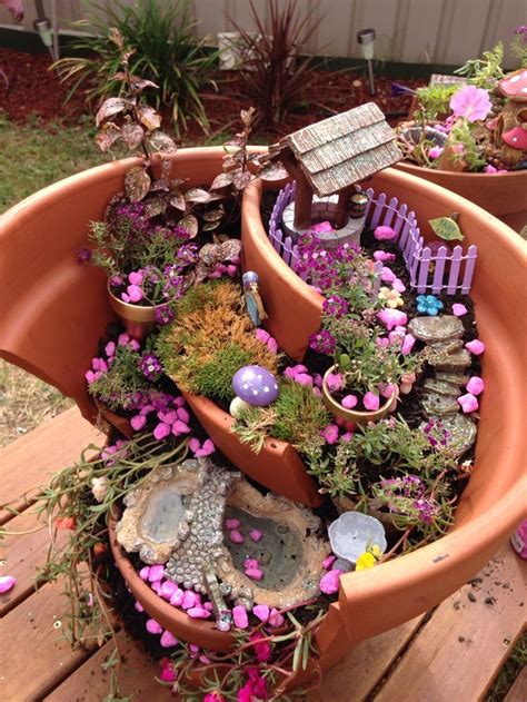 75 Best Fairy Garden Broken Pot Style Images On