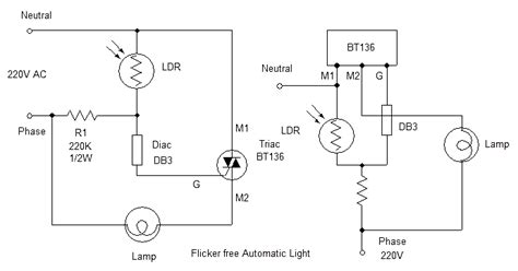 Day Night Switch Circuit Schematic - Circuit Diagram