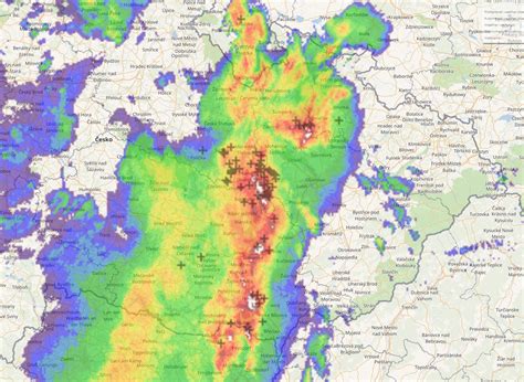 Aktuální srážky a bouřky se v české republice měří pomocí dvou meteorologických radarů. Radar bouřky chmi