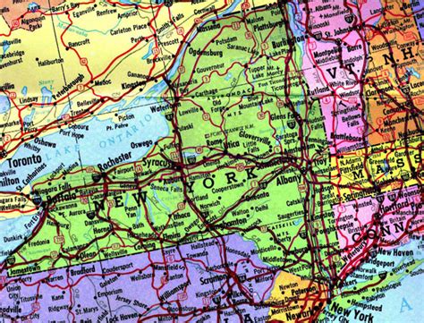 Large Map Of New York State With Highways Maps Of All