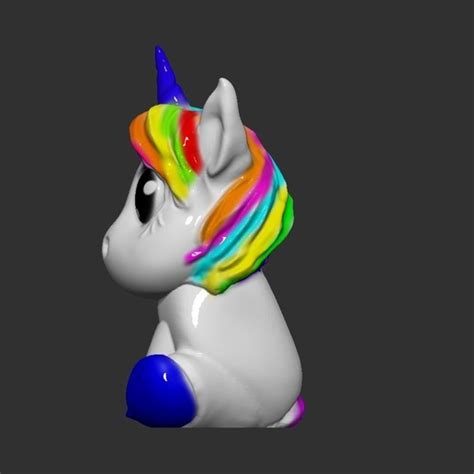 Download Free Stl File Cute Baby Unicorn Toy Child Design To 3d