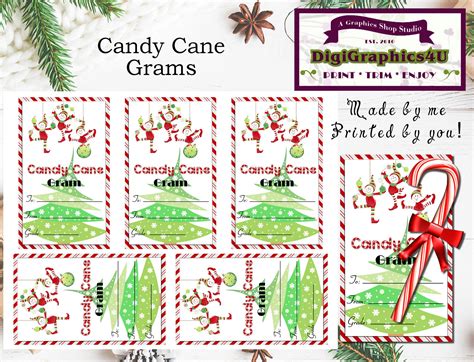 20 diy mason jar christmas gifts ideas. Elf Christmas or Holiday Candy Cane Grams Tag Candycane ...