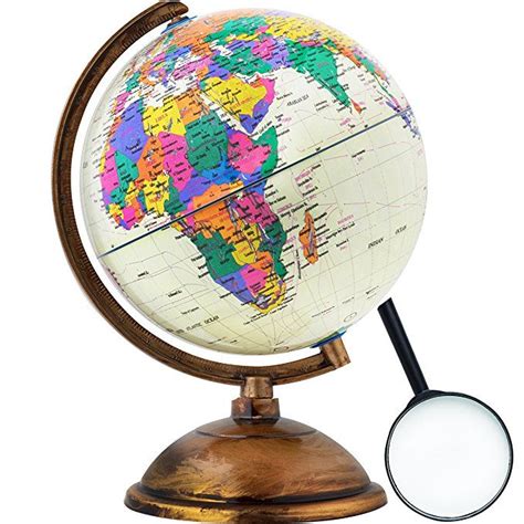World Globe Antique Decorative In Style 12 Inch In Total Size With