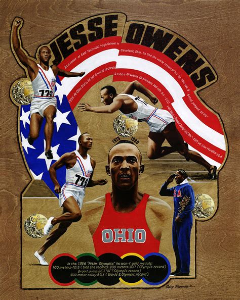 Jesse Owens Painting By Gary Thomas Fine Art America