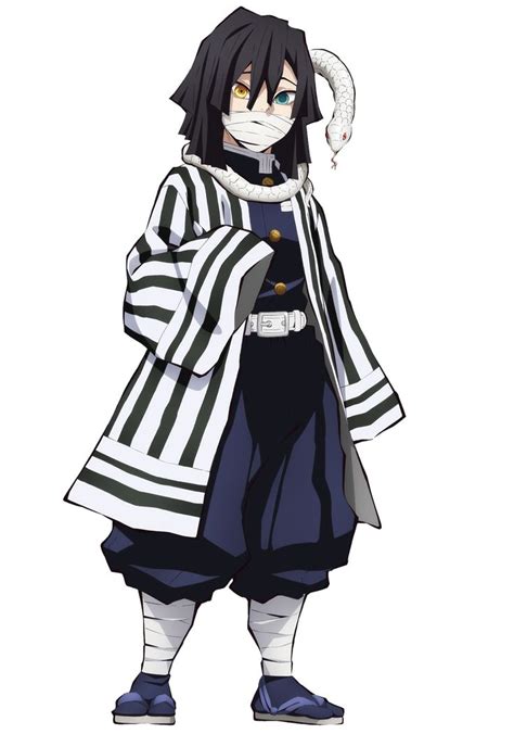 An Anime Character With Black Hair And Blue Eyes Wearing A Striped Coat