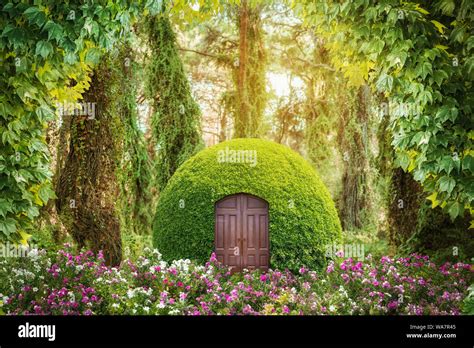 Magical Fantasy World In Green Mysterious Forestfairy Tale Concept