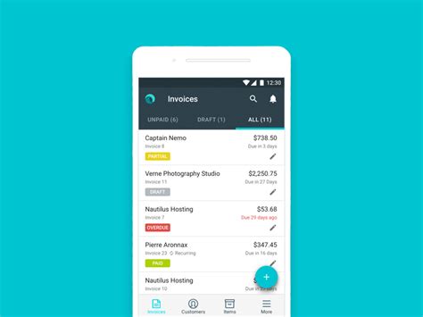 With mobile invoicing apps, you can send invoices on the go, keep tabs on incoming payments, manage contacts, and make your life much easier. Invoice by Wave Android App - Uplabs