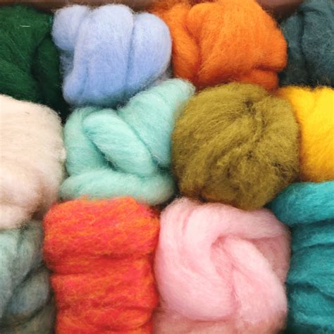 Carded Wool Slivers Bright And Beautiful 12 Colours Lincolnshire