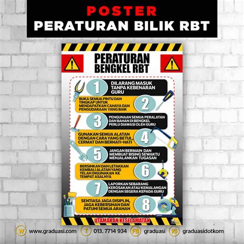 Peraturan Bengkel Rbt Poster Padat Peraturan Dan Keselamatan Pstr My