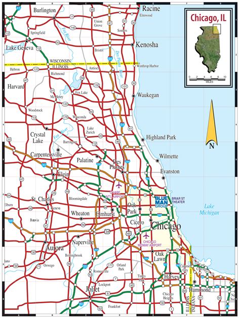 Online Maps Chicago Area Map