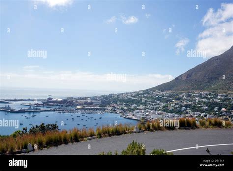 View Of The Naval Base And Harbour At Simons Town Along The False Bay