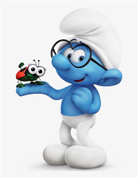 The Popular Smurfs Characters Brainy Smurf Transparent Png 747x1000