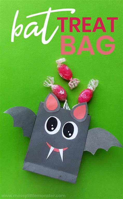 Halloween Treat Bags Bat Craft Messy Little Monster