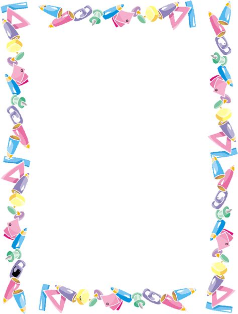 School Frames And Borders Boarder Designs Page Borders Design Frame