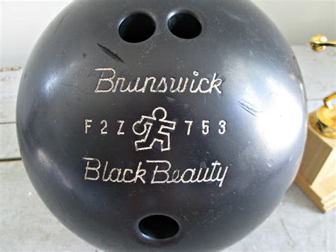 Vintage Brunswick Bowling Ball Black Beauty Bowling Ball Etsy Uk