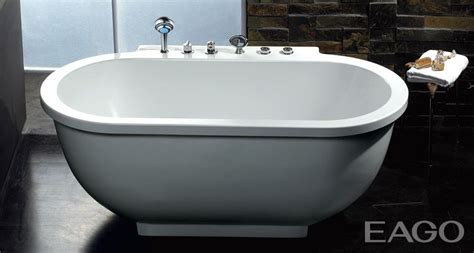 Acrylic flatbottom whirlpool bathtub … Eago AM128 71 Inch Oval Free Standing Whirlpool Bath Tub ...