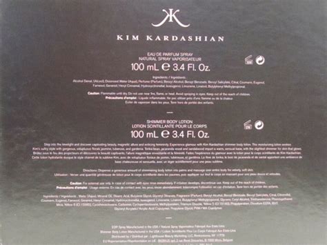 Kim Kardashian Women Set 3 4 Oz Eau De Parfum Spray 3 4 Shimmer Body Lotion Ebay