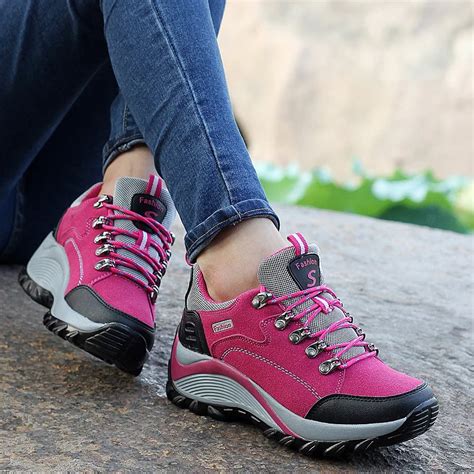 Outdoor Hiking Boots Woman Leather Women Sneakers Trekking Waterproof
