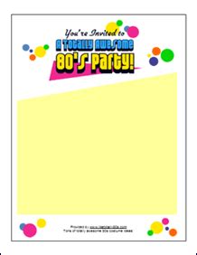 We did not find results for: 80s Party Invitation: print from free online templates ...