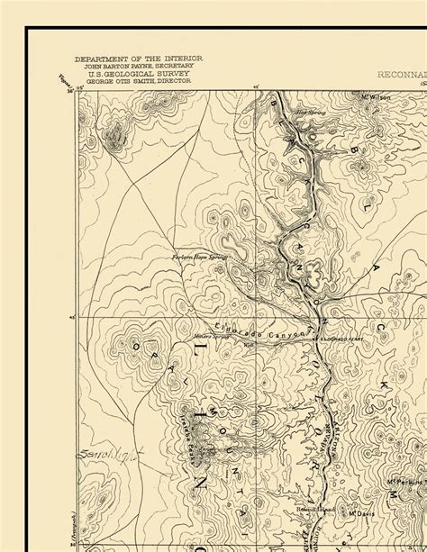 Topo Map Camp Mohave Arizona Sheet Usgs 1892 23 X 2975 Ebay