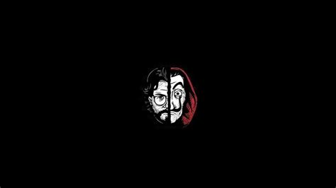 Hd wallpapers and background images. Money Heist, The Professor, Dali Mask, Minimalist, 4K, #6 ...