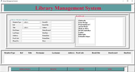 Simple Library Management System Project In Python Full Source Code