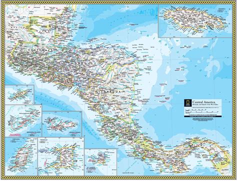 The Americas Political Wall Map By National Geographi