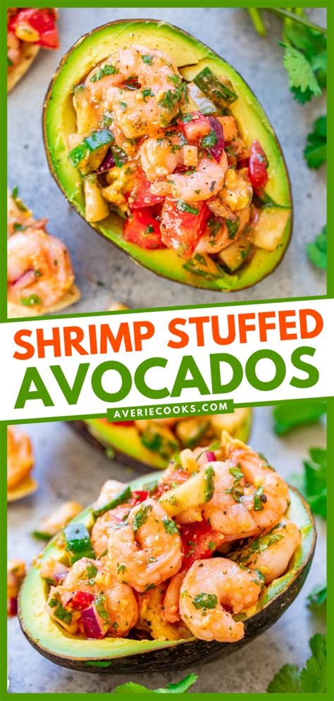 Mexican Shrimp Stuffed Avocados Averie Cooks