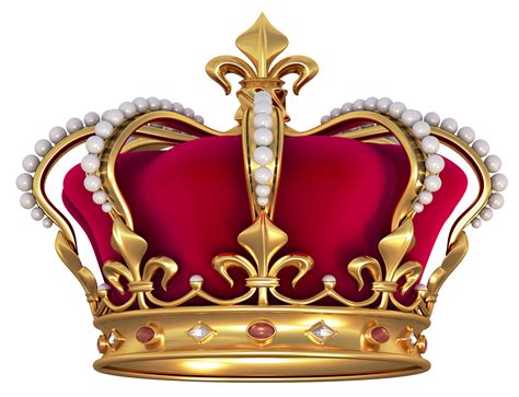Red Gold Crown With Pearls Png Clipart Picture Crown Png Red And