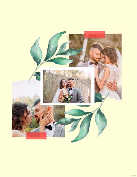 Wedding Photo Collage In Photoshop Illustrator Indesign Download
