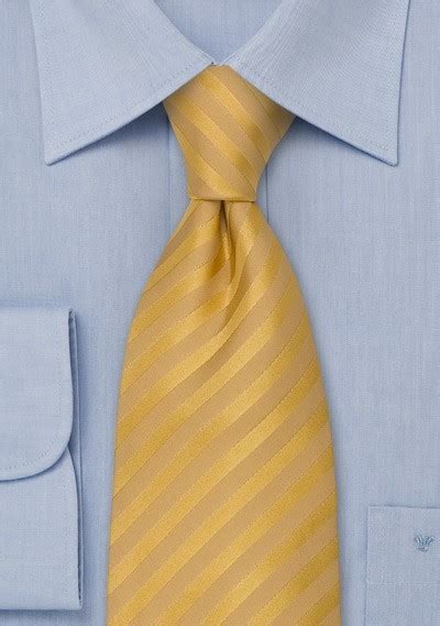Yellow Mens Ties Amber Yellow Necktie Cheap