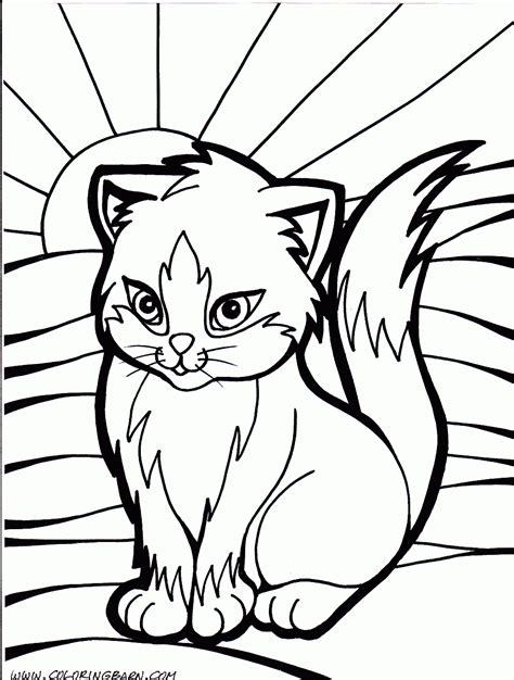 A Simple Free Printable Cat Coloring Sheet