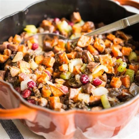 Delicious Cranberry Stuffing With Sweet Potatoes Fed And Fit