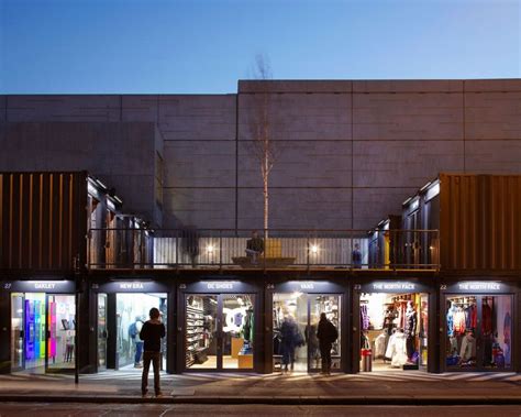 Boxpark Pop Up Mall In Shoreditch East London Container