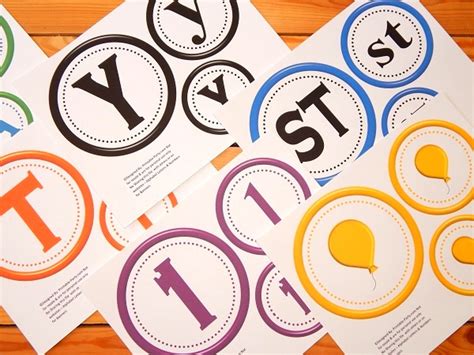 circle printable banner letters     create