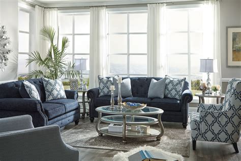 Lavernia Navy Sofa Marjen Of Chicago Chicago Discount Furniture