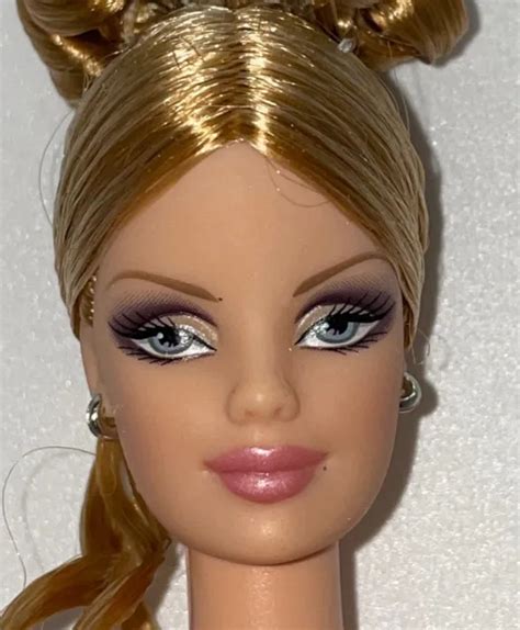 Barbie Blonde Updo Hair Blue Eyes Nude Twist Waist Doll Closed Mouth Mackie New 1849 Picclick