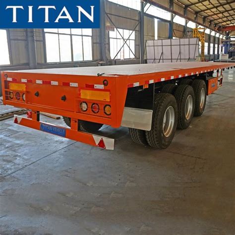 40 Foot Container Flatbed Semi Trailer For Tanzania