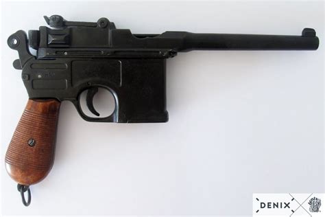 Mauser C96 Pistol Germany 1896 Replica With Wood Stock