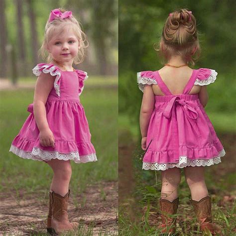 Baby Girls Kids Lace Sundress Summer Princess Party Beach Wedding