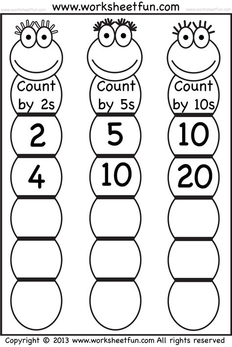 Skip Counting By 2 5 And 10 Worksheet Free Printable Worksheets